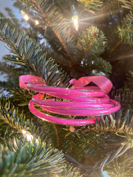 Hot Pink Jelly Bracelet Stack