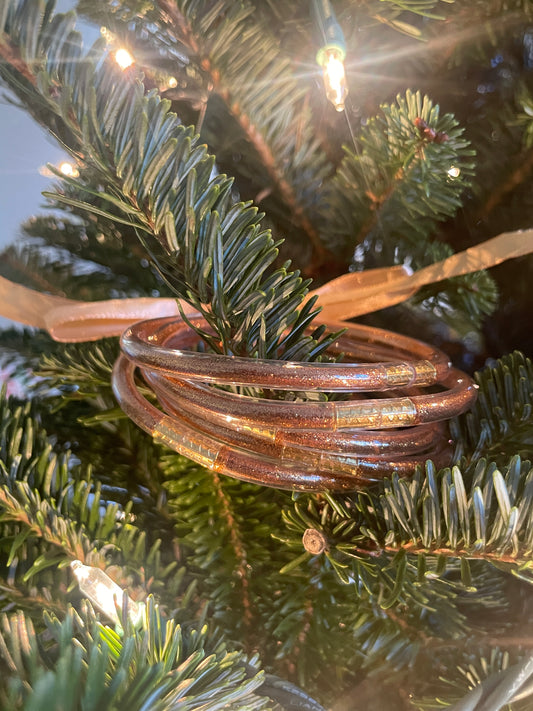 Golden Brown Jelly Bracelet Stack